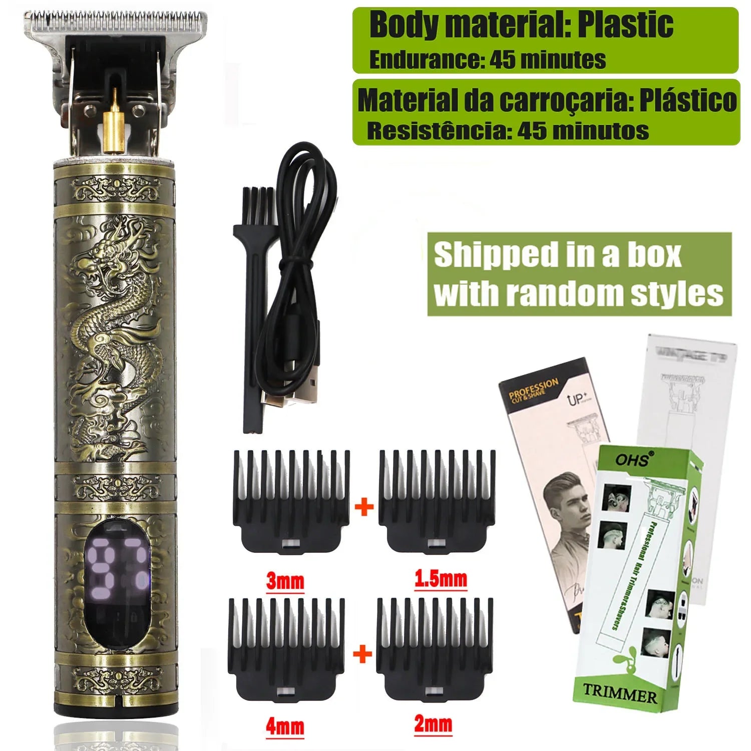 T9 Hair Clipper - Electric Beard and Body Hair Trimmer for Men - Gadgets
