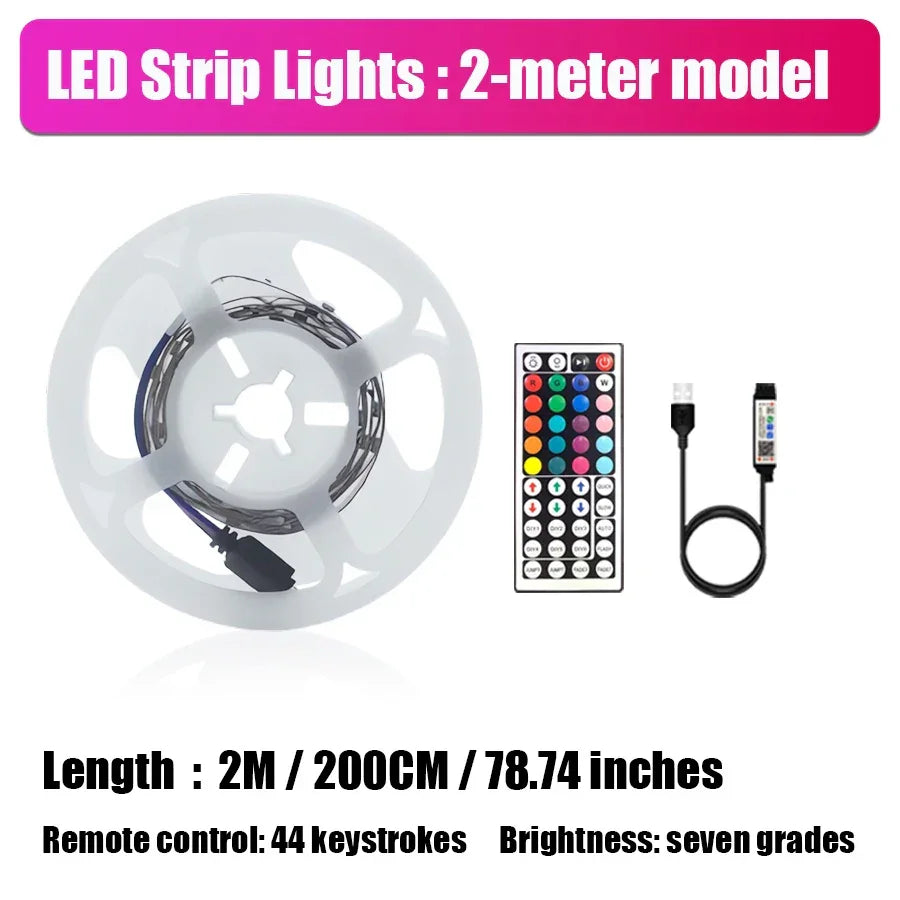 Smart LED Strip Lights with Wireless Remote Control - Gadgets