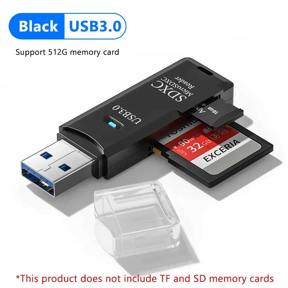 elough 2 in 1 USB 3.0 Card Reader Micro TF SD Card Reader USB Adapter - Gadgets