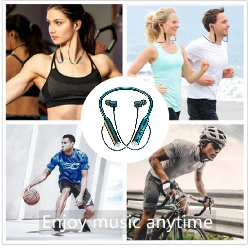 XYJS Wireless Bluetooth Earphones Neckband Headphones - Gadgets