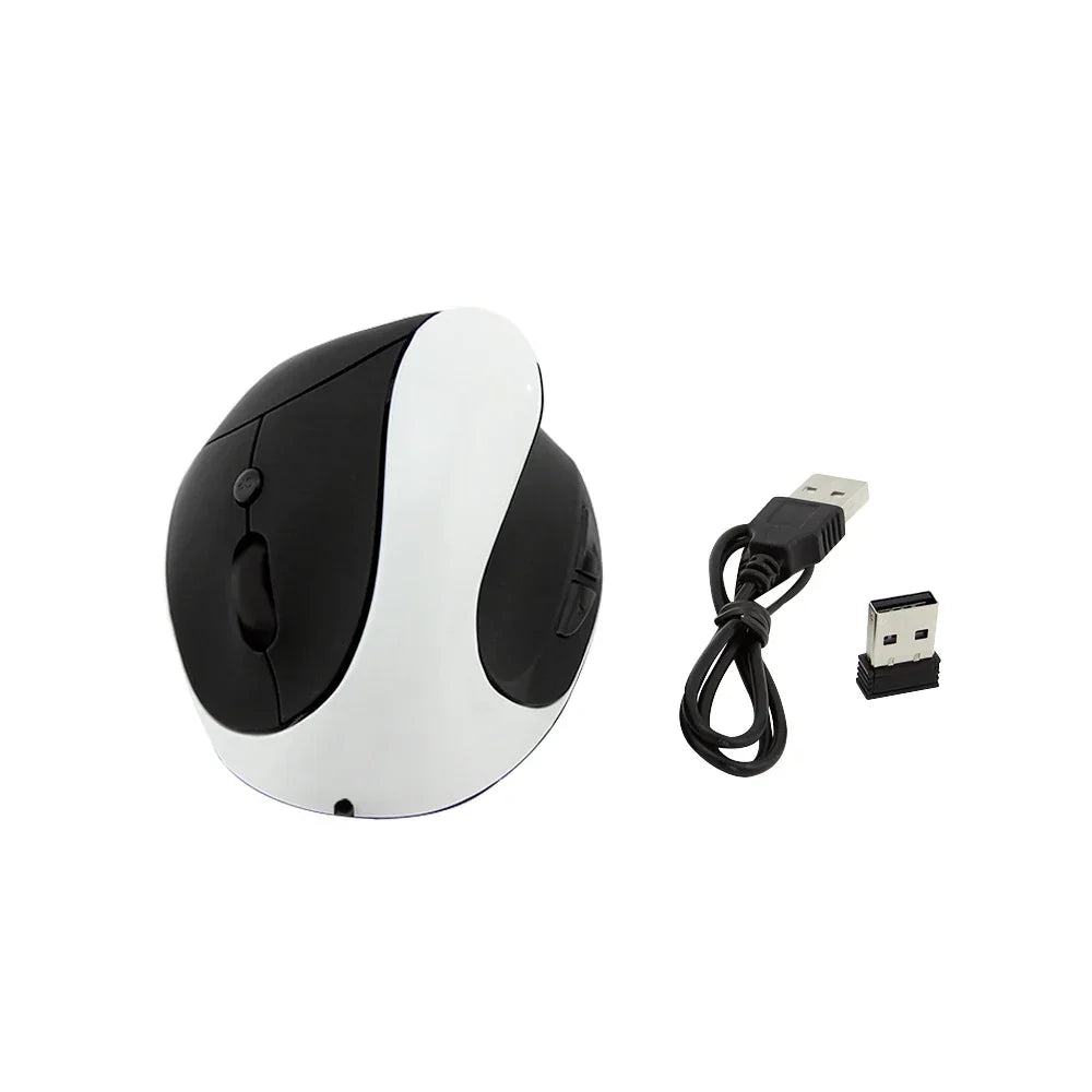 PloutoRich Wireless Vertical Mouse - Ergonomic Rechargeable Design - Gadgets