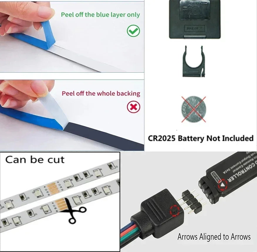 Smart LED Strip Light 5050 RGB USB with Bluetooth APP Remote Control - Gadgets
