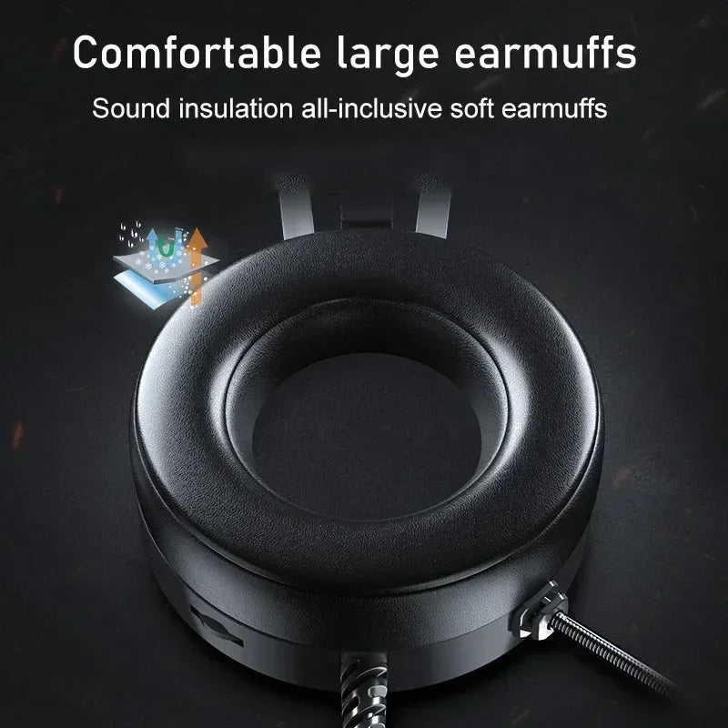 RGB Headset Gamer Wired Headset PC PS4 Gaming Headphones with HD Flexible Mic - Gadgets