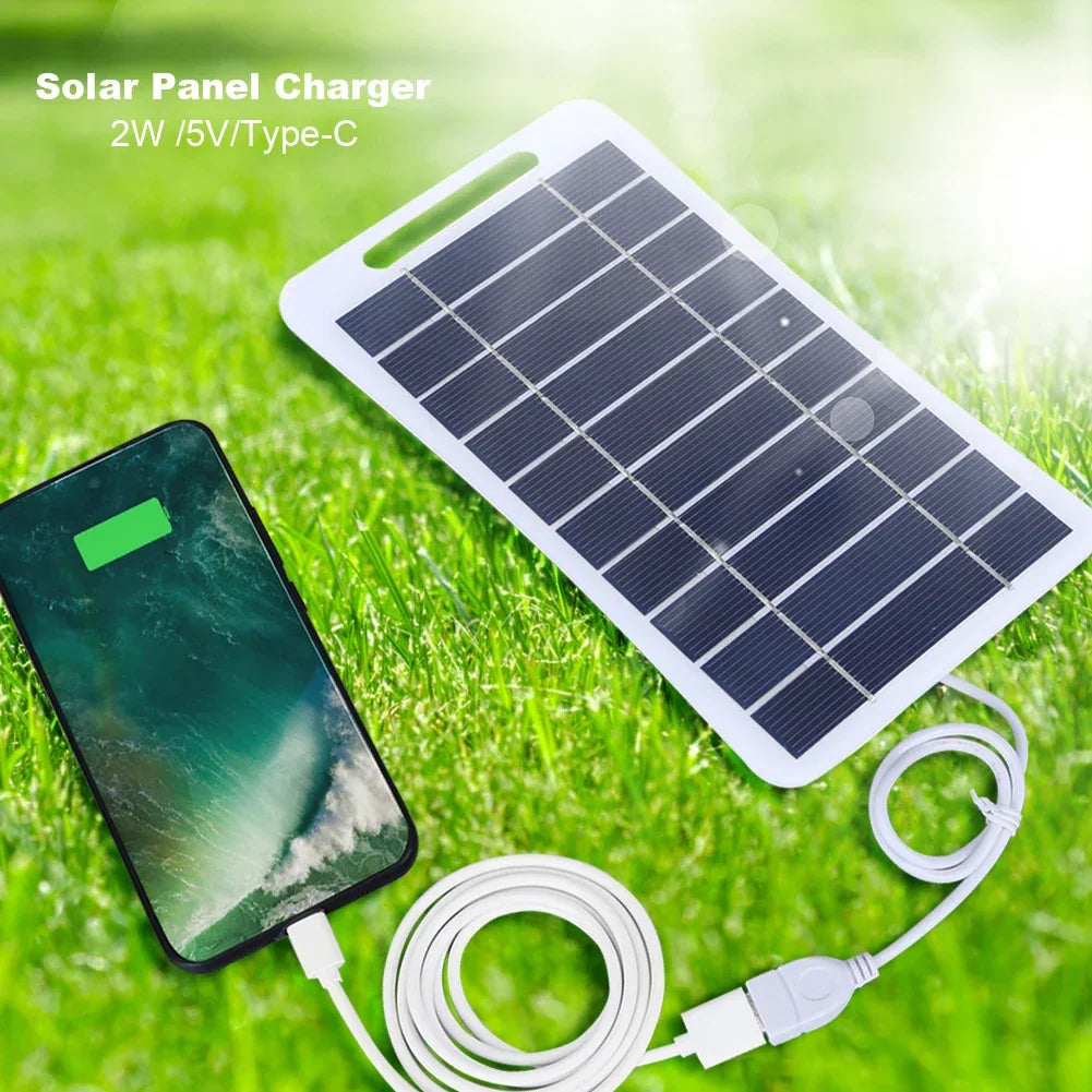 APWIKOGER 2W 5V Portable Solar Panel USB Battery Charger - Gadgets