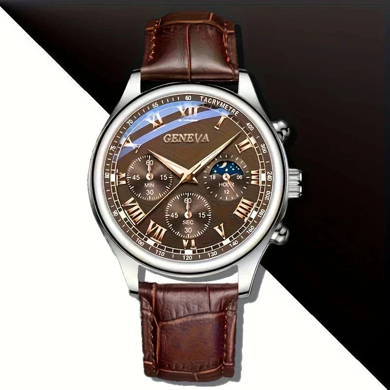 GENEVA High Quality Men's Luxury Belt Fashion Quartz Watch - Gadgets