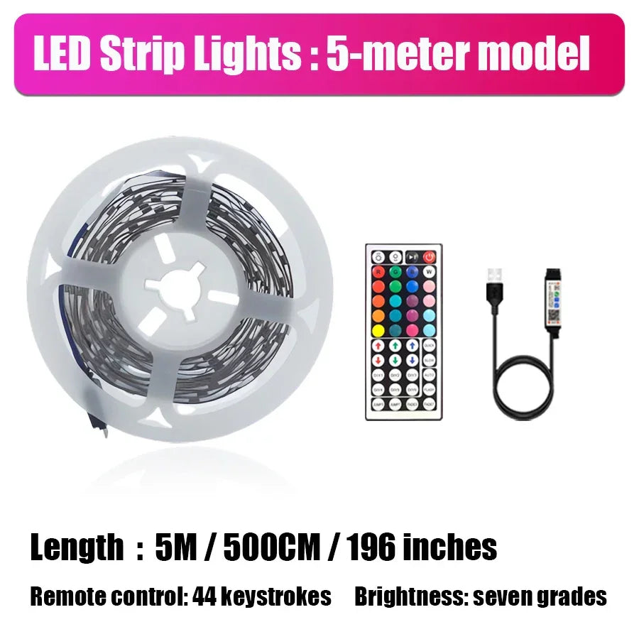Smart LED Strip Lights with Wireless Remote Control - Gadgets