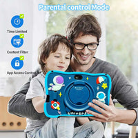 Super Cheap 2025 Rugged Kids Tablet Android 12 Learning Gaming Tablet Anti-drop with Silicone Wifi 7-inch Tablet for Children