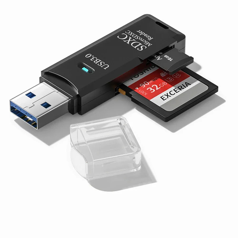 EONLINE 2 in 1 Card Reader USB 3.0 to TF Memory Card Adapter