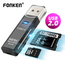 FONKEN 2 in 1 Card Reader USB 2.0 to SD Micro SD TF Card Reader - Gadgets
