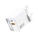 65W Gallium Nitride Charger Full Protocol Fast Charging A+C Dual-Port Retractable Cable Suitable for Apple and Huawei Fast Charging Charging Head