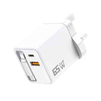 65W Gallium Nitride Charger Full Protocol Fast Charging A+C Dual-Port Retractable Cable Suitable for Apple and Huawei Fast Charging Charging Head
