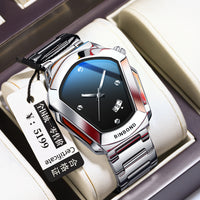 BINBOND Men's Quartz Watch — Crystal-Accent Dial, Steel Bracelet — product image 2