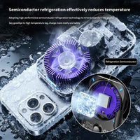 Qi2.2 semiconductor cooling car magnetic wireless charging phone holder, 25W air vent navigation phone holder