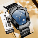 BINBOND Men's Quartz Watch — Crystal-Accent Dial, Steel Bracelet — product image 10
