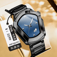 BINBOND Men's Quartz Watch — Crystal-Accent Dial, Steel Bracelet — product image 10