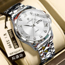 Men's Luxury-Style Quartz Watch — Day/Date, Stainless Steel Bracelet — product image 9