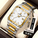 Binbang Square Men's Quartz Watch — Date Window, Steel Strap — product image 7
