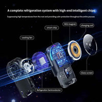 Qi2.2 semiconductor cooling car magnetic wireless charging phone holder, 25W air vent navigation phone holder