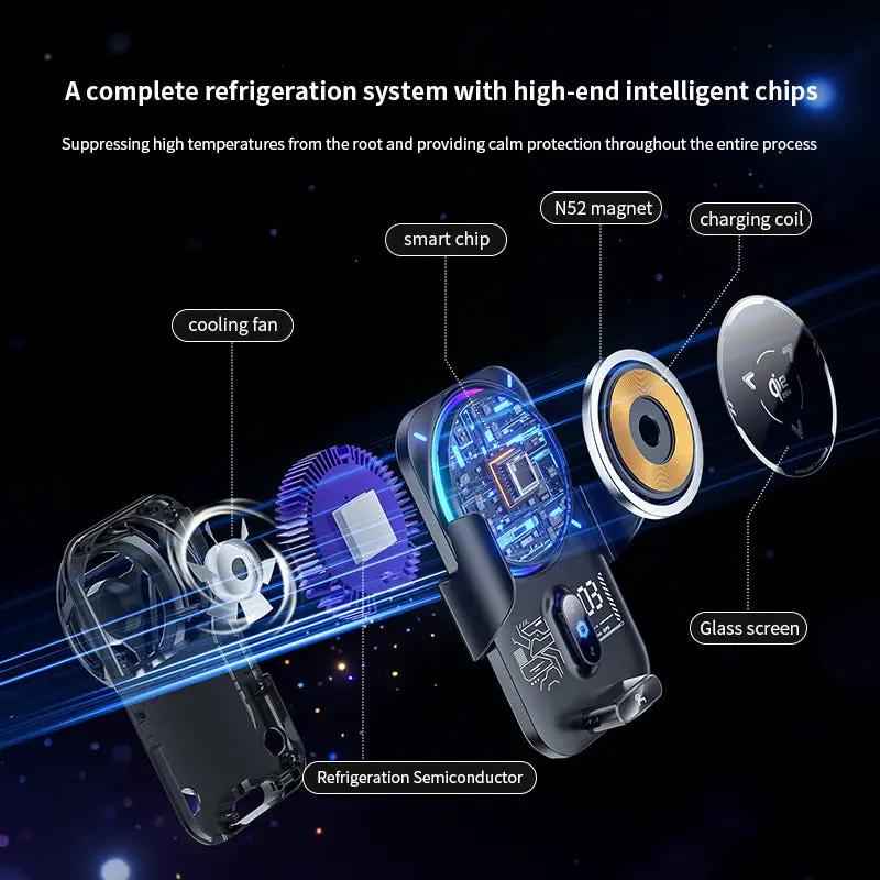 Qi2.2 semiconductor cooling car magnetic wireless charging phone holder, 25W air vent navigation phone holder