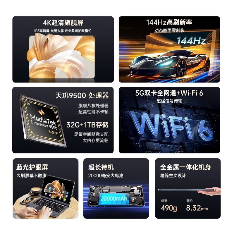Dimensity 9500 tablet 14-inch 5GWiFi new 144Hz high brush 2TB gaming entertainment office plug-in card