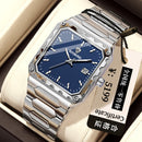 Binbang Square Men's Quartz Watch — Date Window, Steel Strap — product image 12