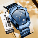 BINBOND Men's Quartz Watch — Crystal-Accent Dial, Steel Bracelet — product image 13