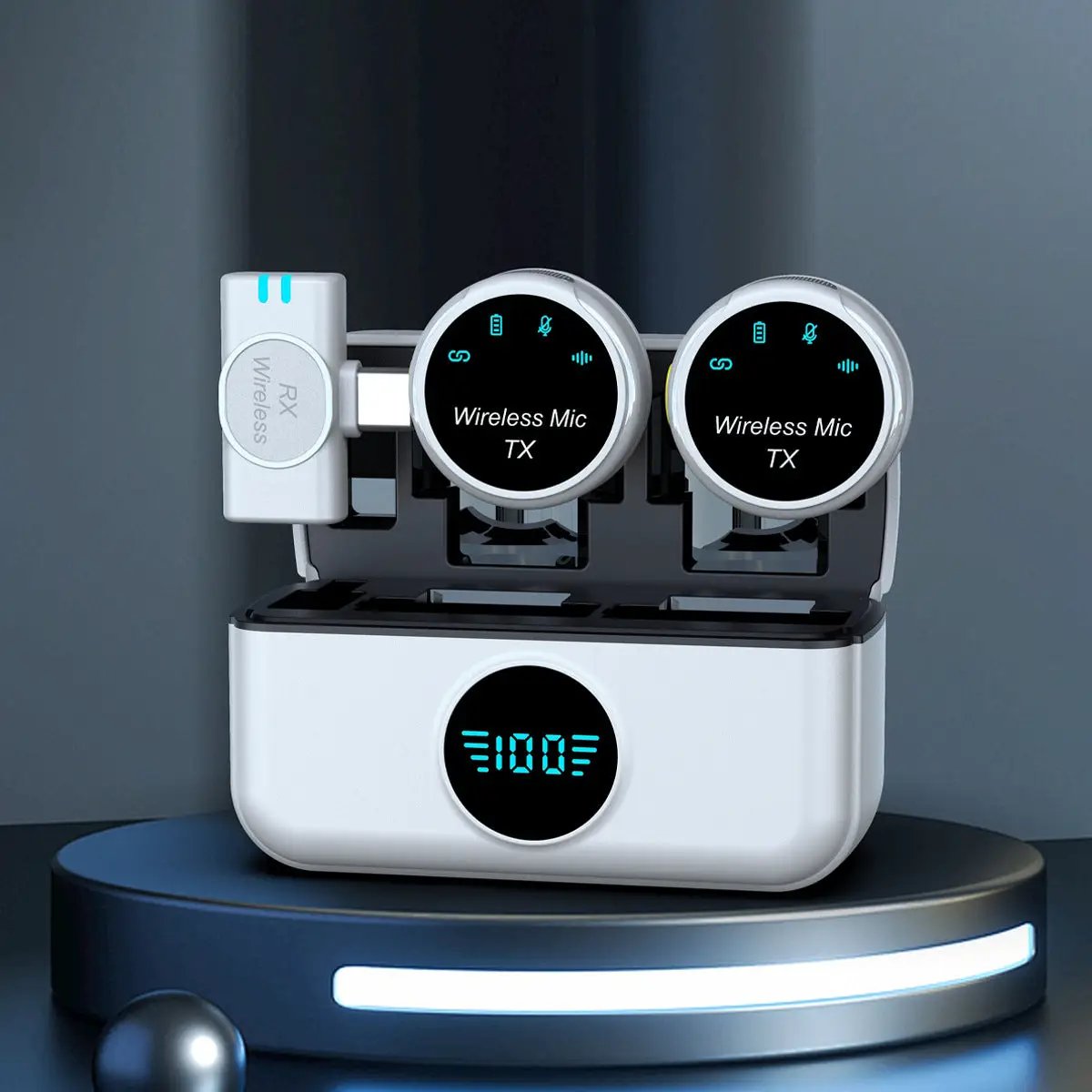 New magnetic wireless lapel microphone, outdoor phone mukbang video recording, noise-cancelling wireless microphone