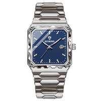 Binbang Square Men's Quartz Watch — Date Window, Steel Strap — product image 5