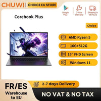 CHUWI CoreBook Plus 16 Inch AMD Ryzen 5 Laptop Up to 4.0GHz FHD Screen 16GB RAM 512GB SSD Metal Body Notebook With Cooler