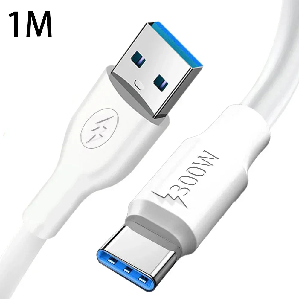 300W Super Fast Charging USB Type C Data Cable USB To Type C Data Line Fast Charger for Samsung Xiaomi Huawei Android Universal