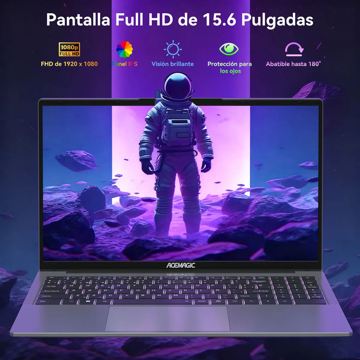 KAMRUI 15.6" Laptop — Ryzen 7, 16GB DDR4, 512GB NVMe SSD, Windows 11 Pro — product image 5