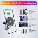 VIKEFON Magnetic Car Wireless Charger Mount for iPhone 12 13 14 15 Pro Max Mini - Gadgets