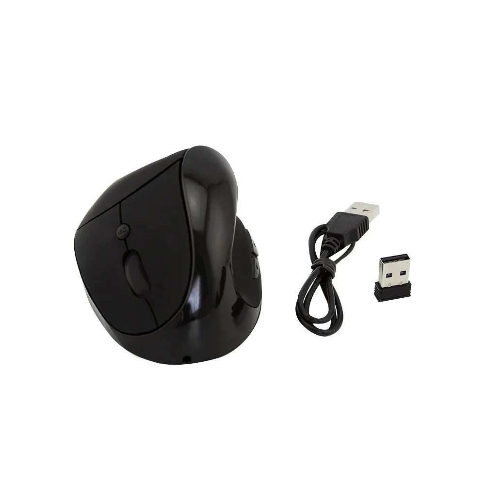 PloutoRich Wireless Vertical Mouse - Ergonomic Rechargeable Design - Gadgets