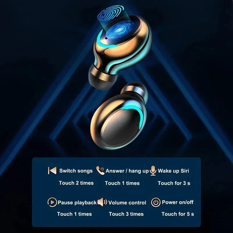 F9 Wireless Earphones Bluetooth TWS with LED Display - Gadgets