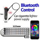 LED Car Music Light Strip - 48 LEDs USB Smart Bluetooth Control - Gadgets