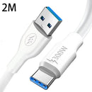 300W Super Fast Charging USB Type C Data Cable USB To Type C Data Line Fast Charger for Samsung Xiaomi Huawei Android Universal