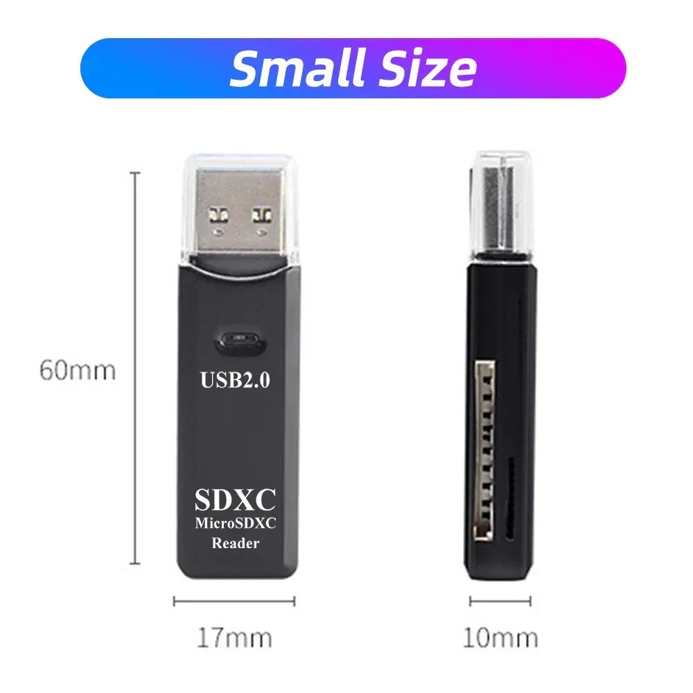 FONKEN 2 in 1 Card Reader USB 2.0 to SD Micro SD TF Card Reader - Gadgets