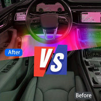 LED Car Music Light Strip - 48 LEDs USB Smart Bluetooth Control - Gadgets