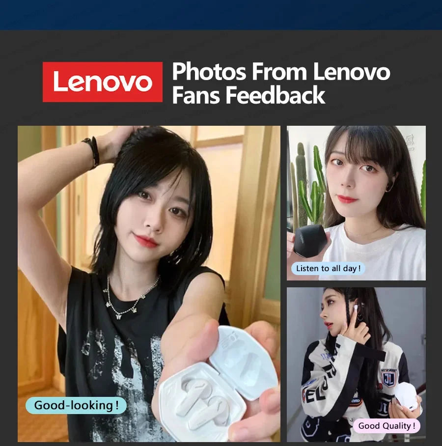 Choice Lenovo GM2 Pro TWS Wireless Headphones Earphone Bluetooth-compatible 5.3 Waterproof Headset with Mic for Xiaomi iPhone - Gadgets