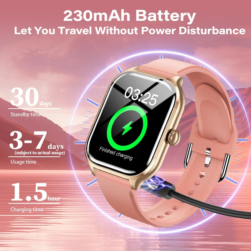 LAXASFIT 2025 New Smart Watch: Bluetooth Call & Message Reminder - Gadgets