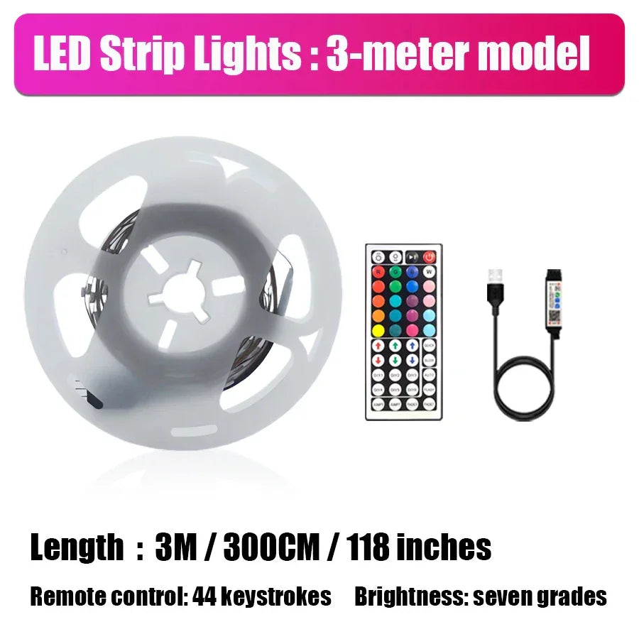 Smart LED Strip Lights with Wireless Remote Control - Gadgets