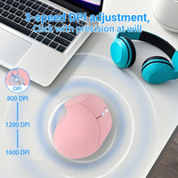 PloutoRich Wireless Vertical Mouse - Ergonomic Rechargeable Design - Gadgets