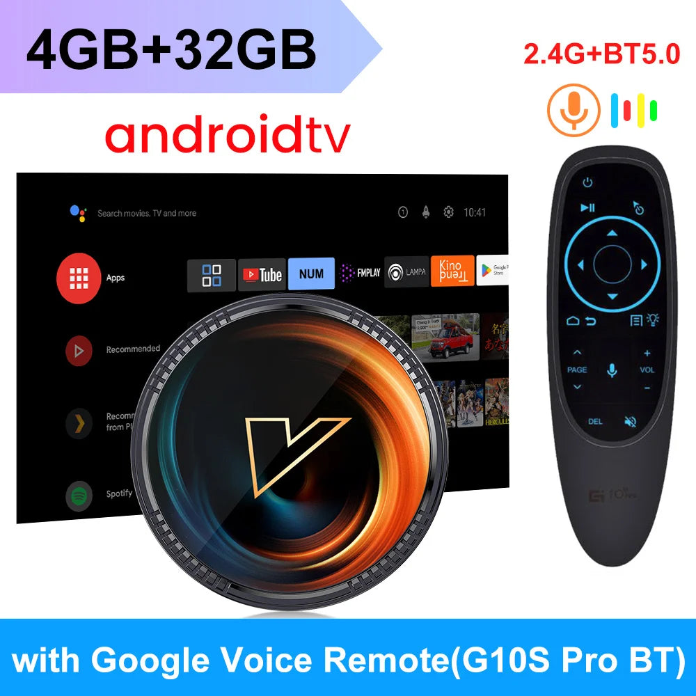 W2 ATV androidtv 11.0 Smart TV Box Amlogic S905W2 Support Google Voice Input 8K Video 4K 60fps AV1 Dual Wifi BT4.0 Media Player