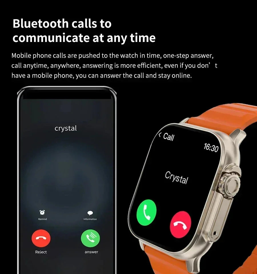 LAXASFIT T900Ultra Smartwatch - Bluetooth Talk & Fitness Tracker - Gadgets