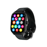 Technova 2.01-inch Bluetooth Calling Smartwatch with black band and colorful app icons