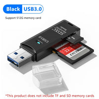 elough 2 in 1 USB 3.0 Card Reader Micro TF SD Card Reader USB Adapter - Gadgets