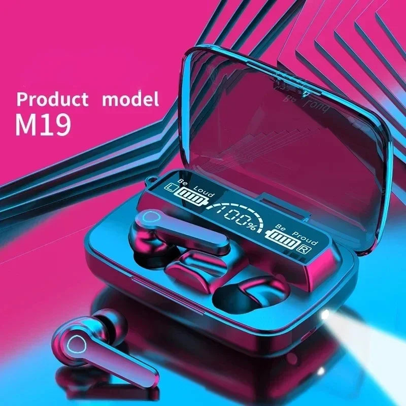 M19 Headset TWS Earphone with Touch Control and LED Display