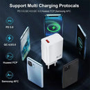 67W USB C Fast Charger Quick Charging Charger QC 3.0 USB Charger Adapter With Type C Charging Cable EU US UK Wall Power Adapter