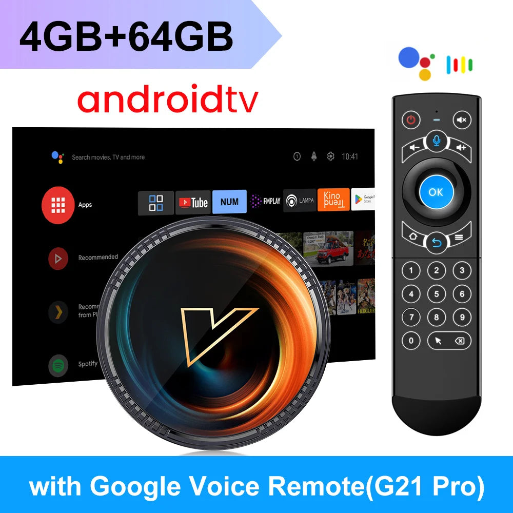 W2 ATV androidtv 11.0 Smart TV Box Amlogic S905W2 Support Google Voice Input 8K Video 4K 60fps AV1 Dual Wifi BT4.0 Media Player