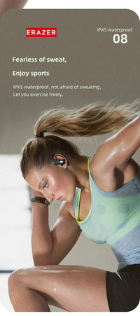 ERAZER XT60 PRO wireless in-ear headphones by Technova, black, IPX5 waterproof with Bluetooth 5.3